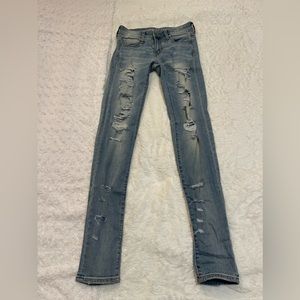American Eagle skinny Jean! Size:2(X-long), Color:Blue